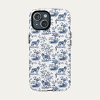 Saint Bernard Blue Toile Phone case