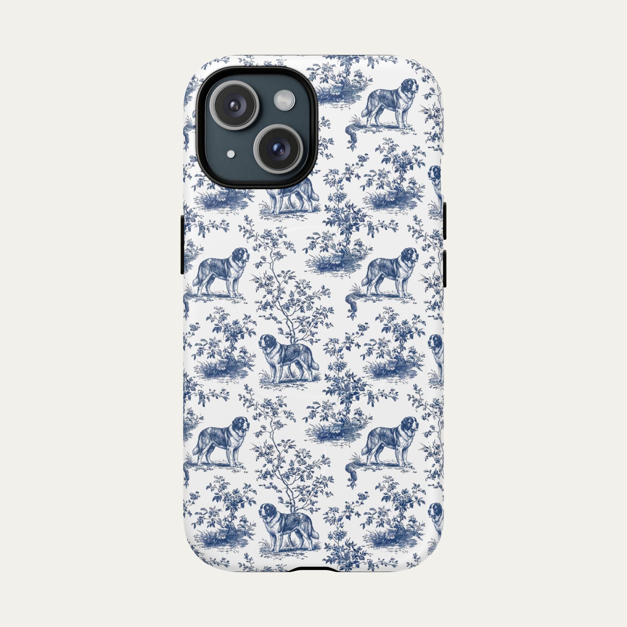 Saint Bernard Blue Toile Phone case