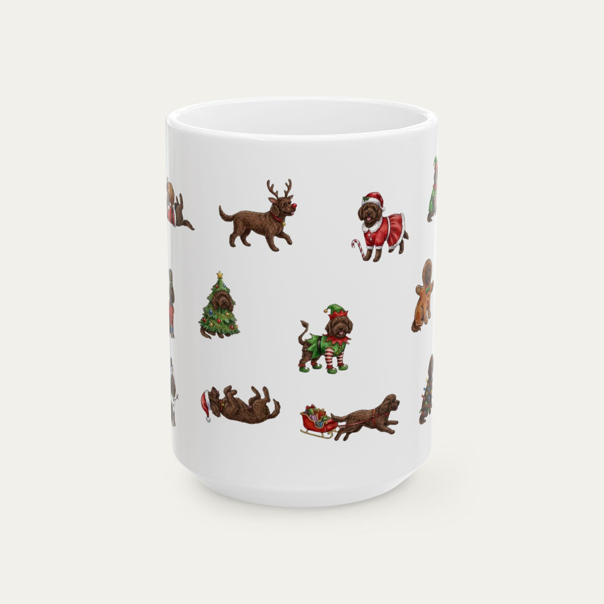 Goldendoodle Chocolate Christmas Mug