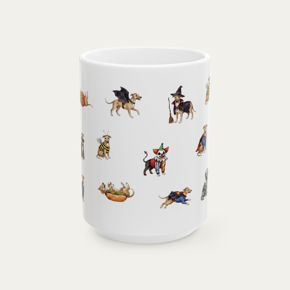 Greyhound Fawn Halloween mug
