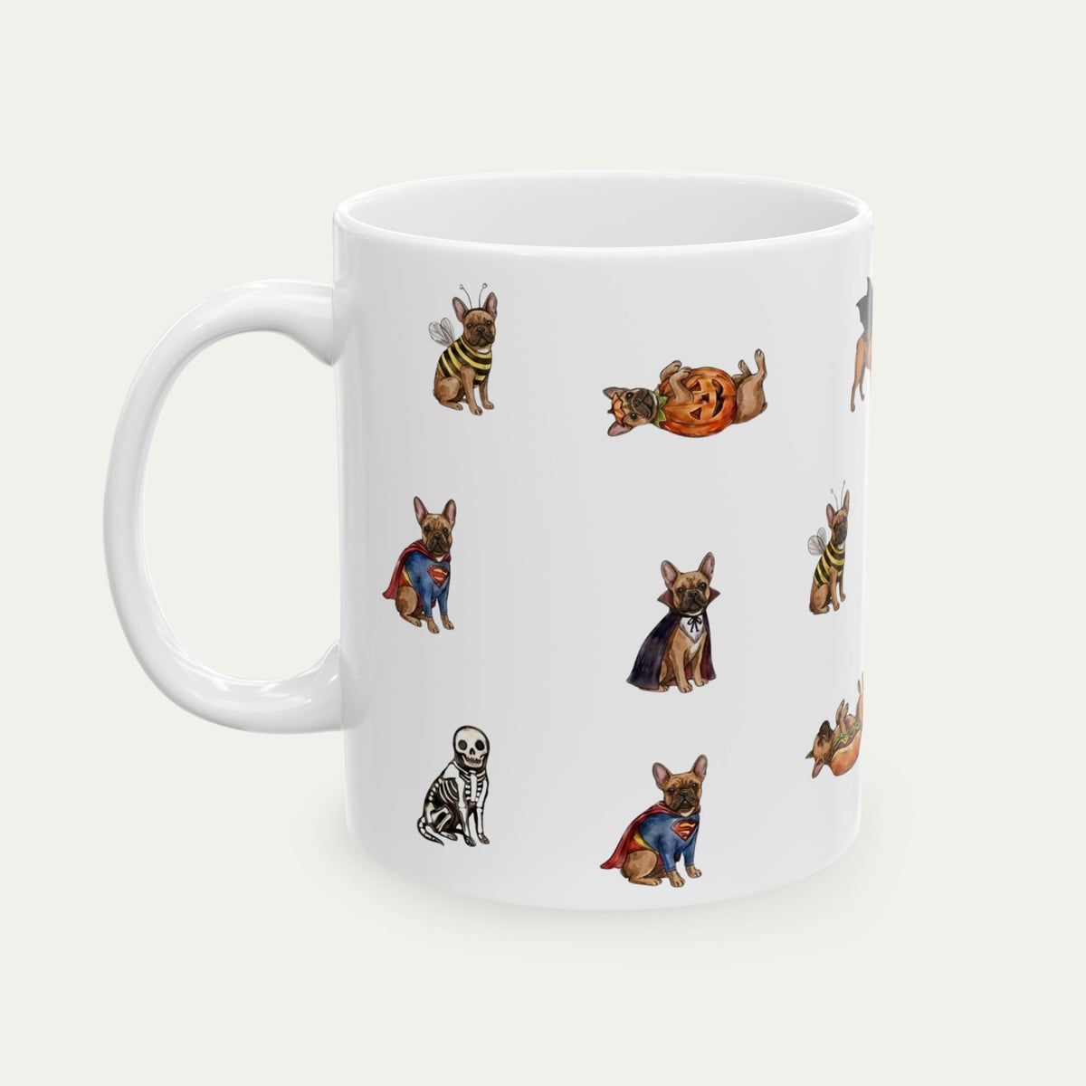 French Bulldog Fawn Halloween mug