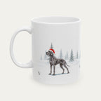 Custom Great Dane blue Christmas Santa Hat Mug