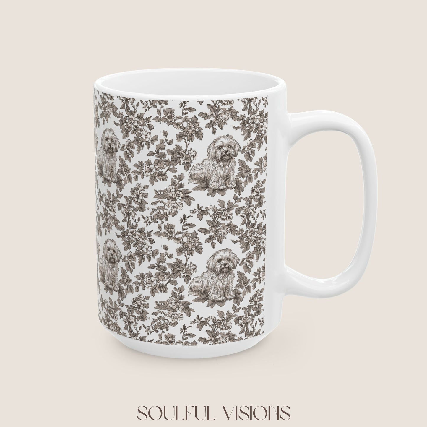 Havanese Toile De Jouy Mug