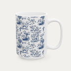 Samoyed Blue Toile Mug