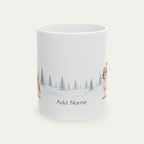 Custom English Bulldog Red and White Christmas Santa Hat Mug