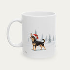 Custom Chihuahua  Black and Tan Christmas Santa Hat Mug