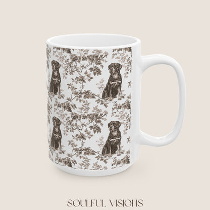 Rottweiler Toile De Jouy Mug