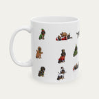 Dachshund LH Black and Tan Christmas Mug
