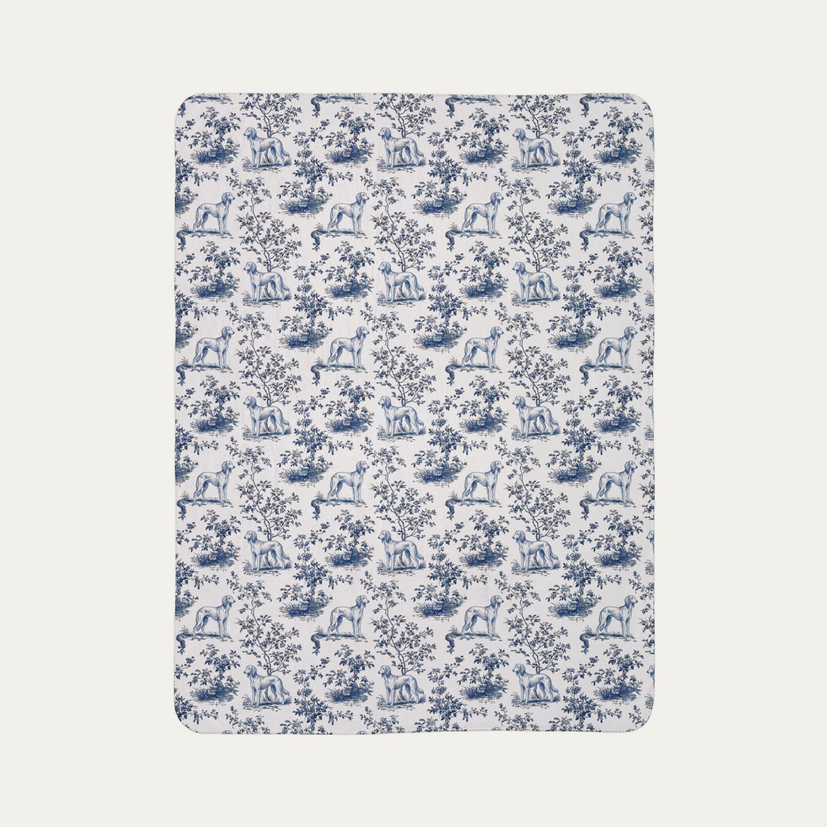 Saluki Toile De Jouy Fleece Blanket