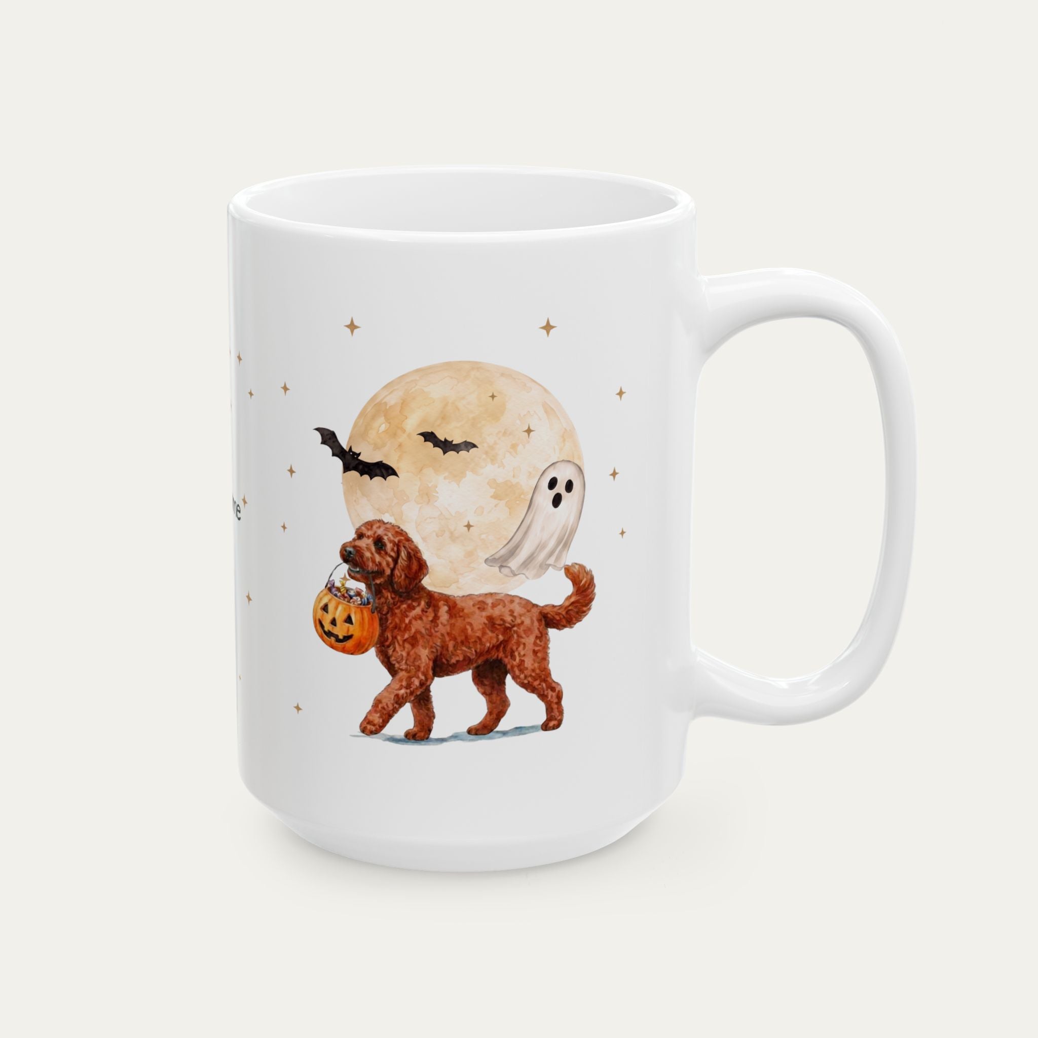 Custom Goldendoodle Apricot 2 Halloween mug