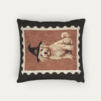 Goldendoodle Cream Halloween Woven Pillow
