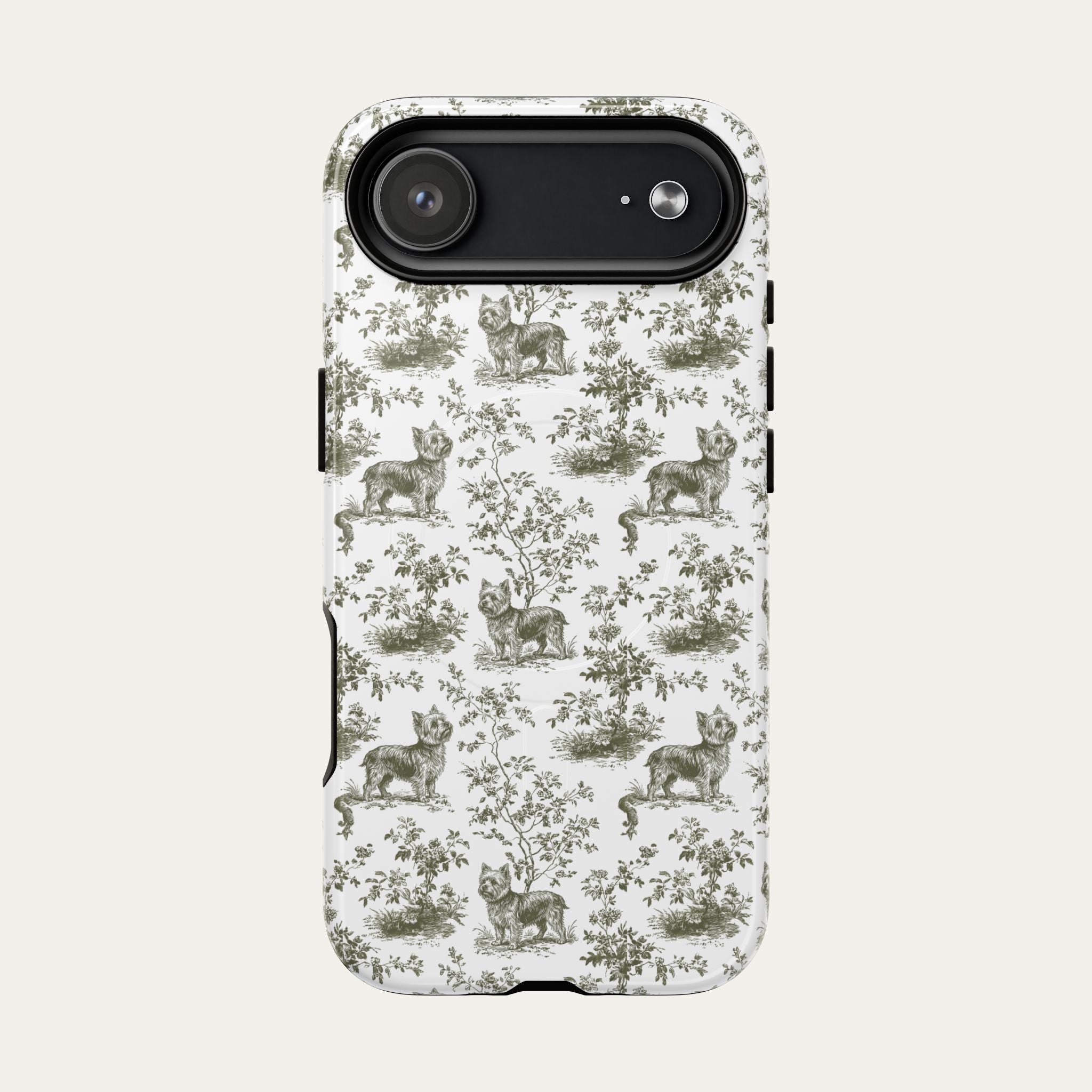 Yorkshire Terrier Sage Green Toile phone Case