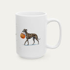 Custom Greyhound Brindle Halloween mug