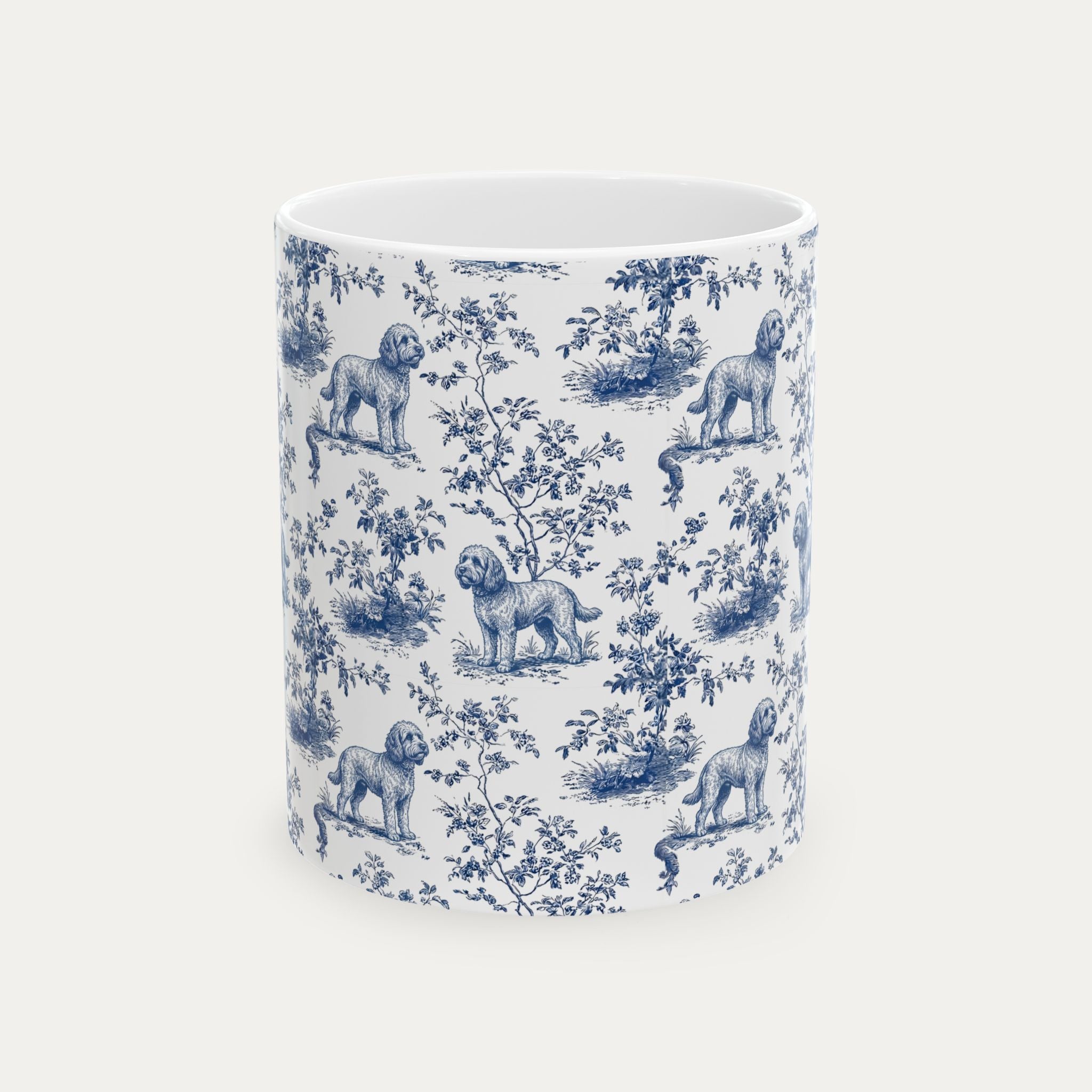 Cockapoo Blue Toile Mug