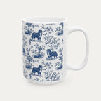 Bernese Mountain Blue Toile Mug