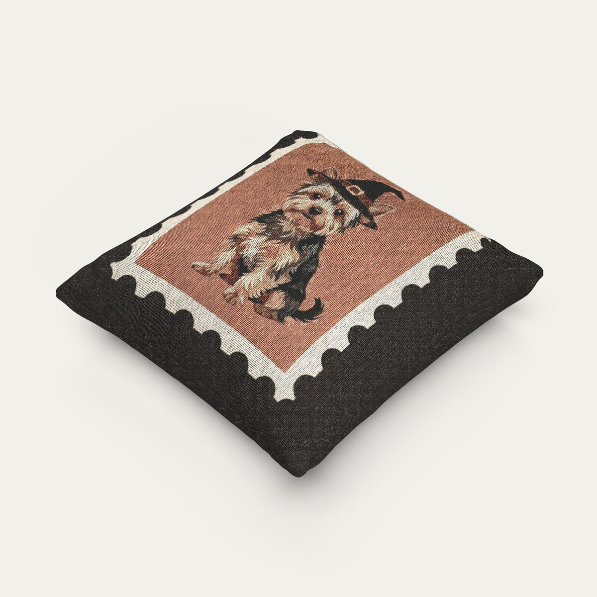 Yorkshire terrier  Halloween Woven Pillow