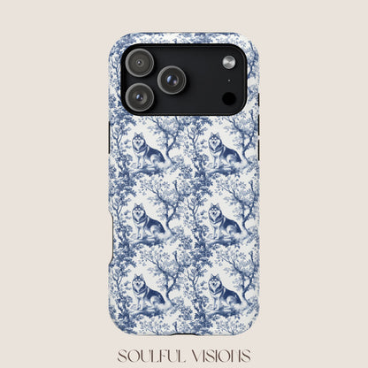 Husky Toile De Jouy Magnetic Phone Case