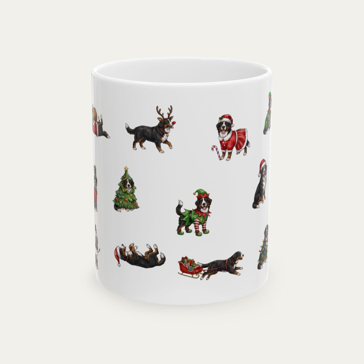 Bernese Mountain Christmas Mug