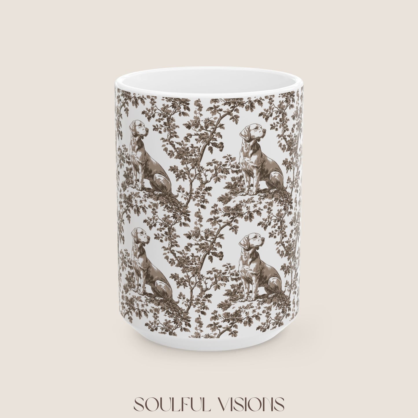 Labrador Retriever Toile De Jouy Mug