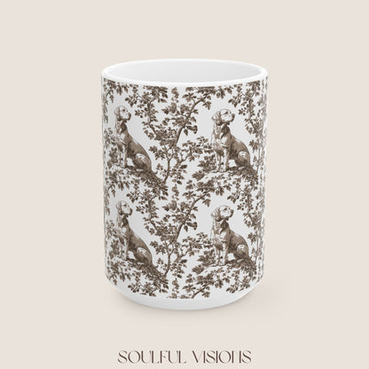 Labrador Retriever Toile De Jouy Mug