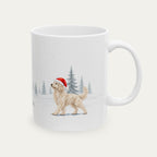 Custom Goldendoodle Cream  Christmas Santa Hat Mug
