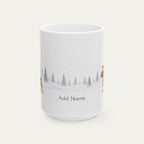Custom French Bulldog Brindle Christmas Santa Hat Mug