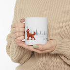 Custom Goldendoodle Red  Christmas Santa Hat Mug