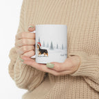 Custom Corgi Tri color Christmas Santa Hat Mug