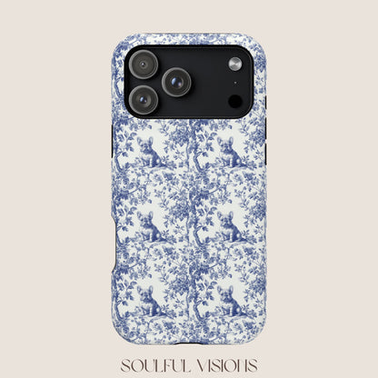 French Bulldog Toile De Jouy Magnetic Phone Case