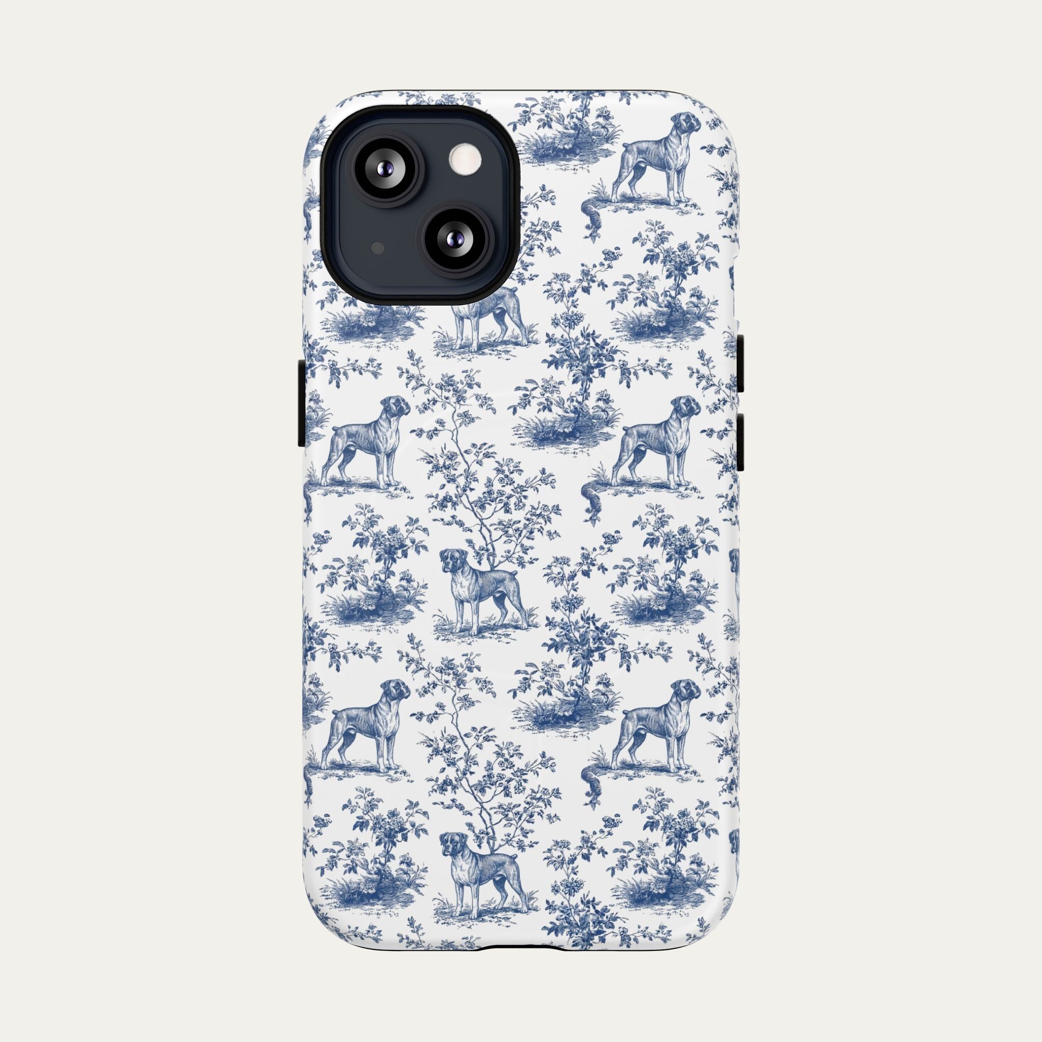 Boxer Blue Toile Phone case