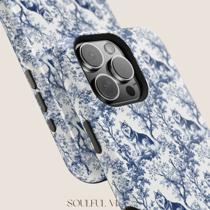 Husky Toile De Jouy Magnetic Phone Case