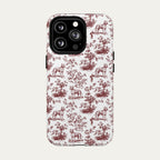Pitbull Burgundy Toile phone Case