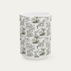 Golden Retriever Sage Green Toile Mug