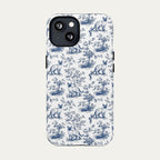 Siamese Cat Blue Toile Phone case