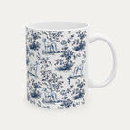 Sloughi Blue Toile Mug