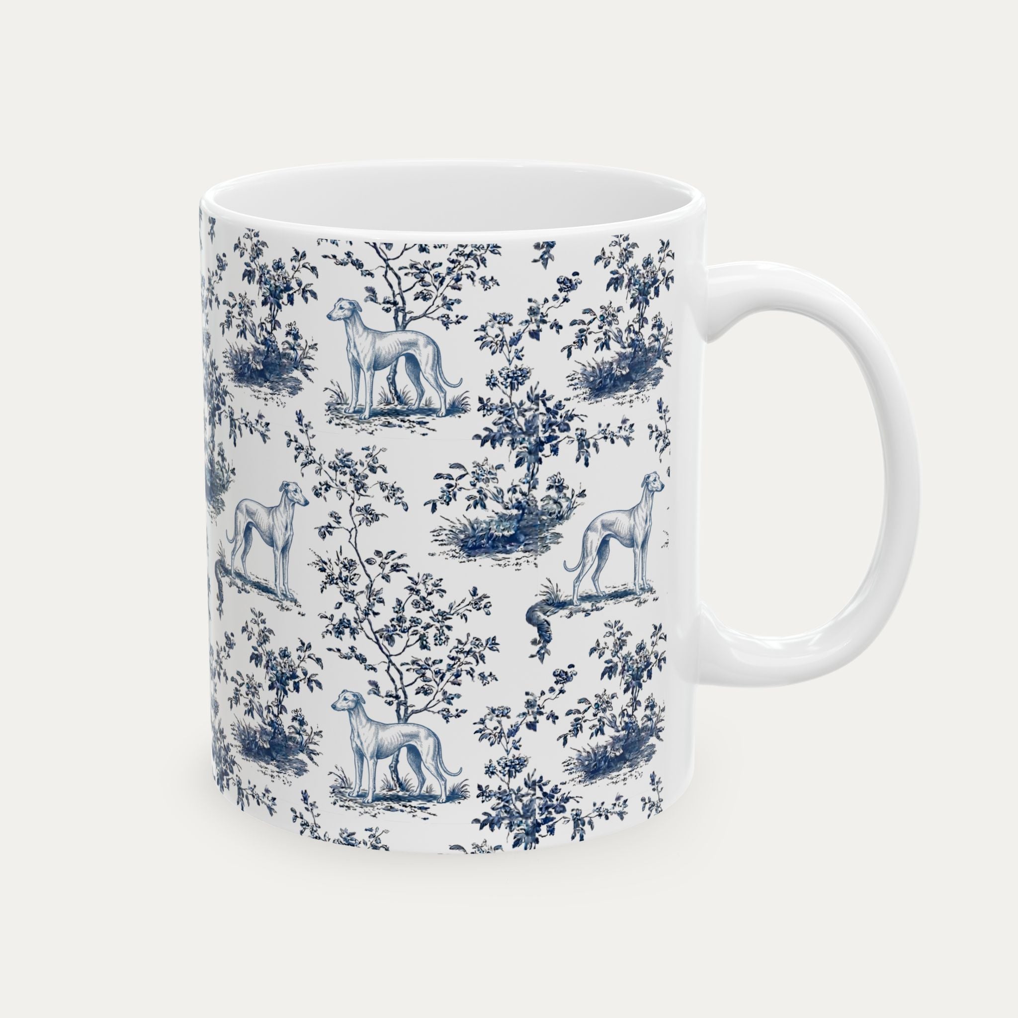 Sloughi Blue Toile Mug