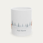 Custom Basset Hound Red and White Christmas Santa Hat Mug