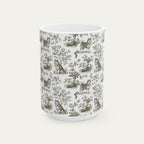 Alaskan Malamute Sage Green Toile Mug