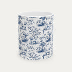 Bichon Frise Blue Toile Mug