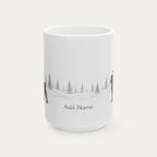 Custom Pug Black Christmas Santa Hat Mug