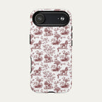 Cocker Spaniel Burgundy Toile phone Case