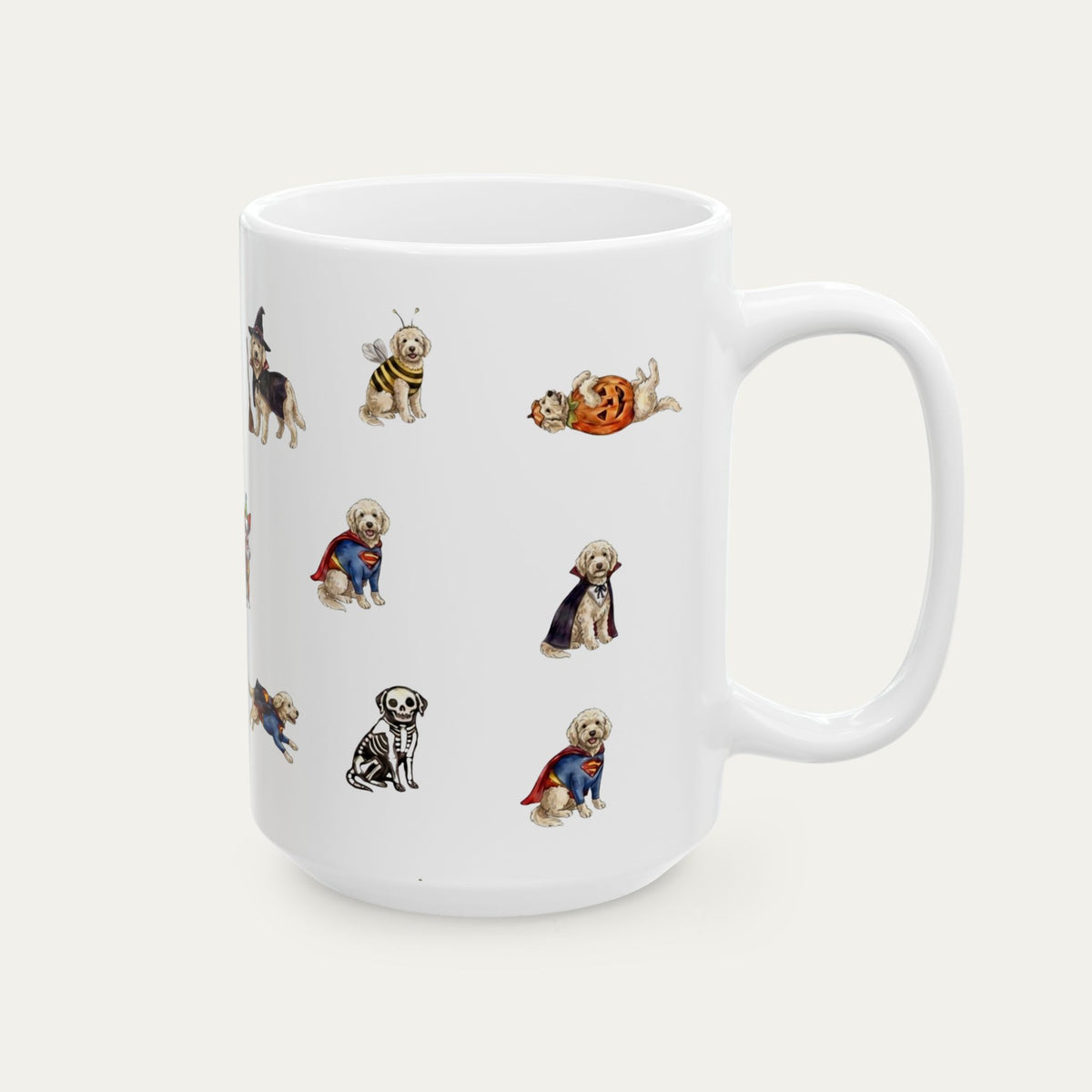 Goldendoodle Cream Halloween mug