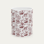 Bengal Cat Burgundy Toile Mug