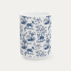 Bull Terrier Blue Toile Mug