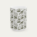 Bernedoodle Sage Green Toile Mug