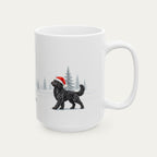 Custom Goldendoodle  Black Christmas Santa Hat Mug