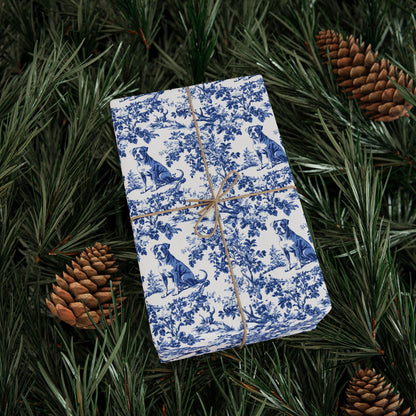 Pitbull French Toile De Jouy Wrapping Paper