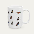 Dachshund LH Black and Tan  Halloween mug