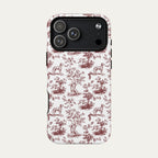 Dalmatian Burgundy Toile phone Case