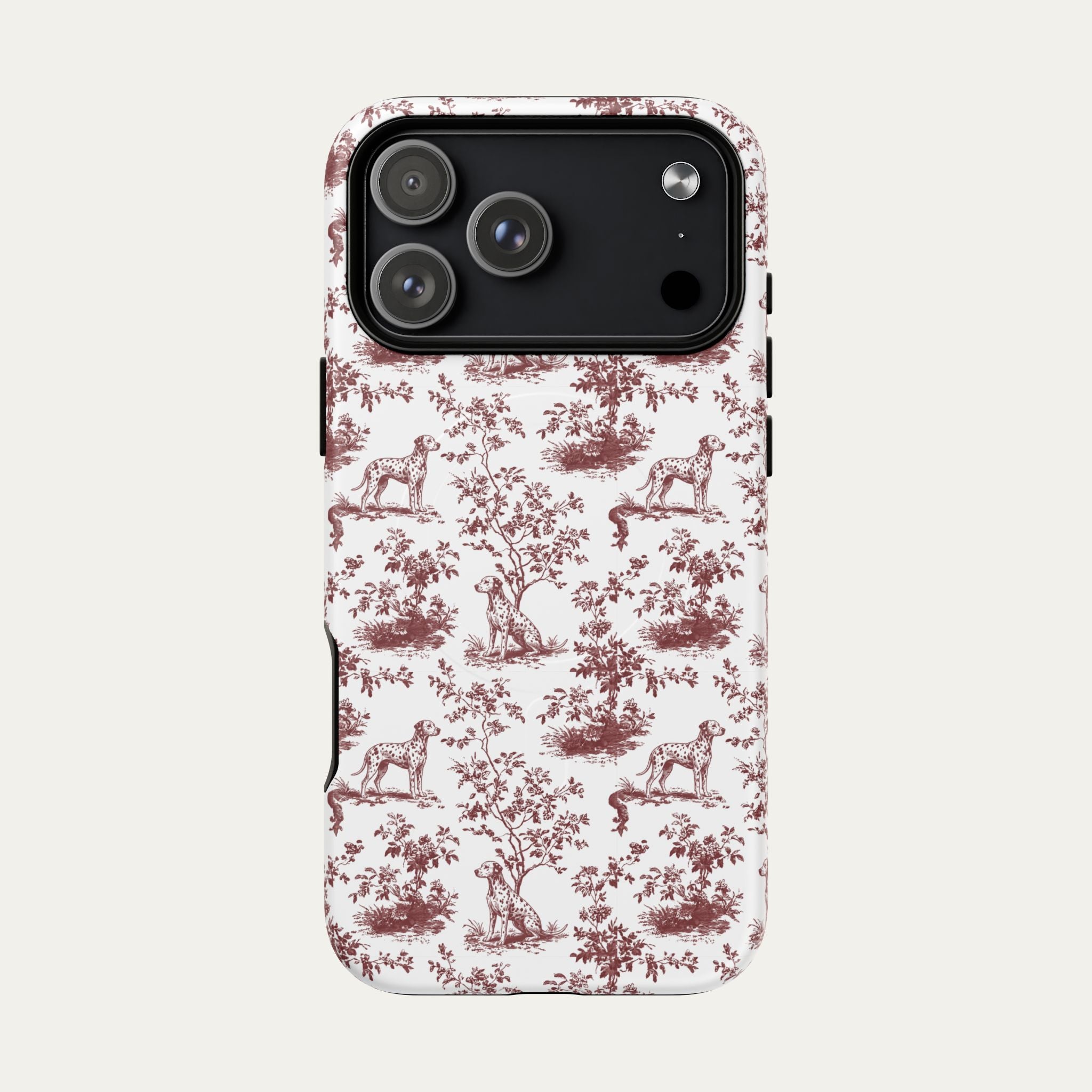 Dalmatian Burgundy Toile phone Case